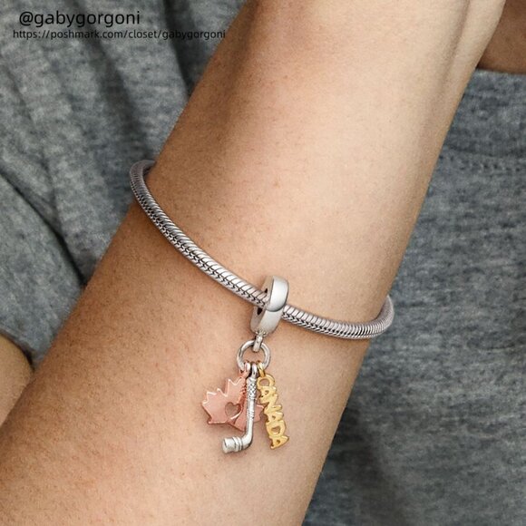 Pandora Canada Dangle Charm|Pandora Rose & Shine|Pandora US|Tri-tone - Picture 2 of 2